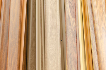 Plastic skirting boards for the floor.