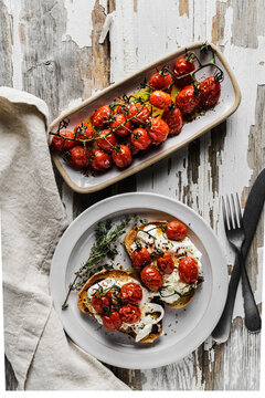 Roasted Tomatoes with Burrata