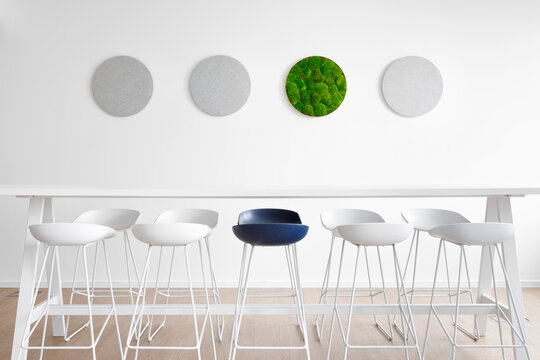 Design Interier, Chairs And Green  Wall Image