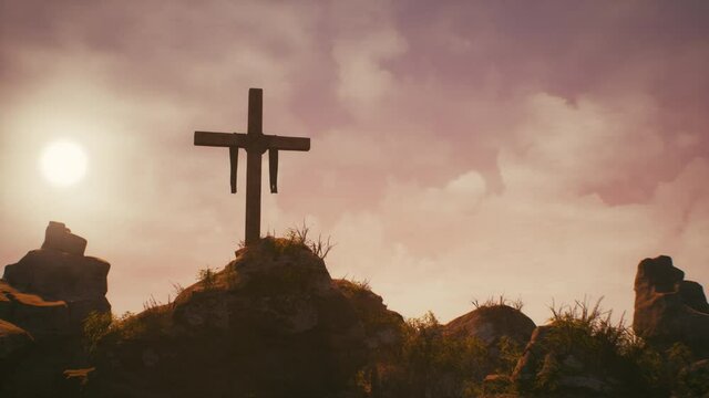 Cross on Jesus Christ grave