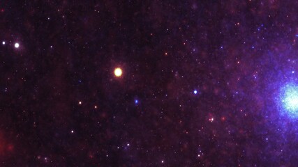 Stars in the night sky nebula and galaxy