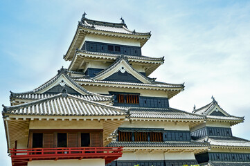 国宝松本城　大天守と月見櫓　長野県松本市