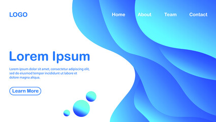 new modern abstrack background with gradient blue color concept and white color, premium vektor 