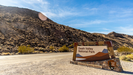 sign on the Death Valley