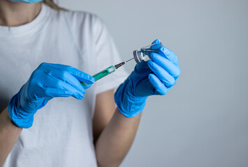 Girl getting ready for corona vaccination
