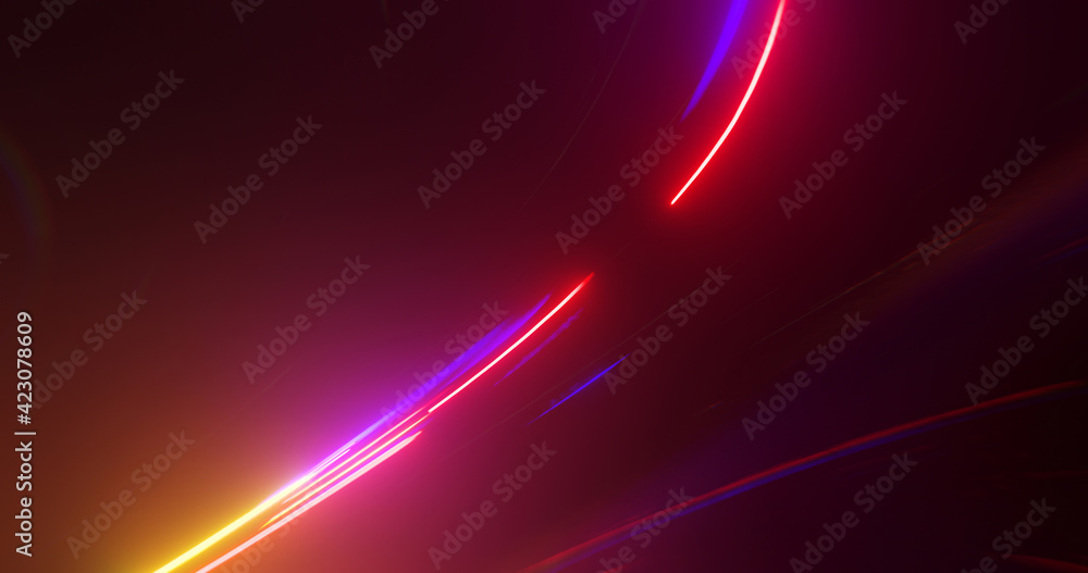Poster abstract background with glowing lines. 3d rendering