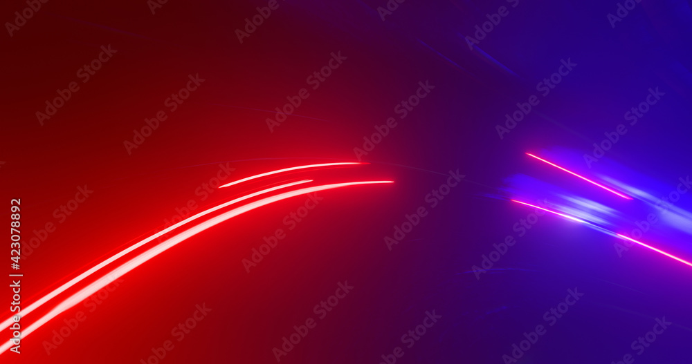 Poster futuristic and motion, race and linear. abstract background with glowing lines