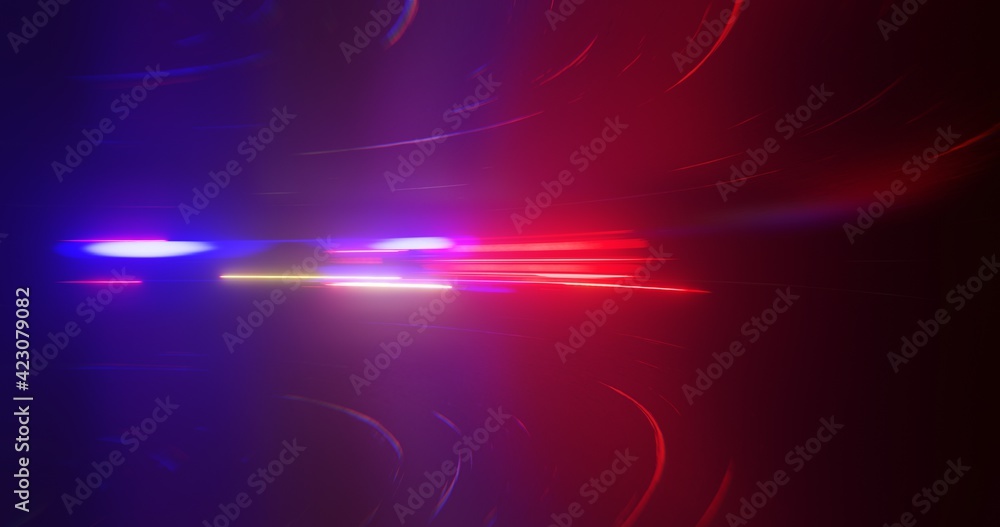 Poster dynamic lights shape in motion on dark background. bright luminous glowing lines. high speed concept