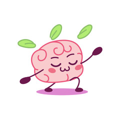 Isolated happy brain cartoon - Vector illustration design