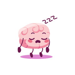 Isolated sleeping brain cartoon - Vector illustration design