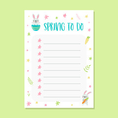 Cute cards, notes, stickers, labels, tags for education and notes with Spring illustrations. Template for scrapbooking