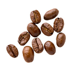 Obraz premium Coffee beans. Roasted coffee beans isolated.