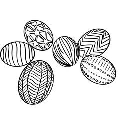 easter eggs with different patterns