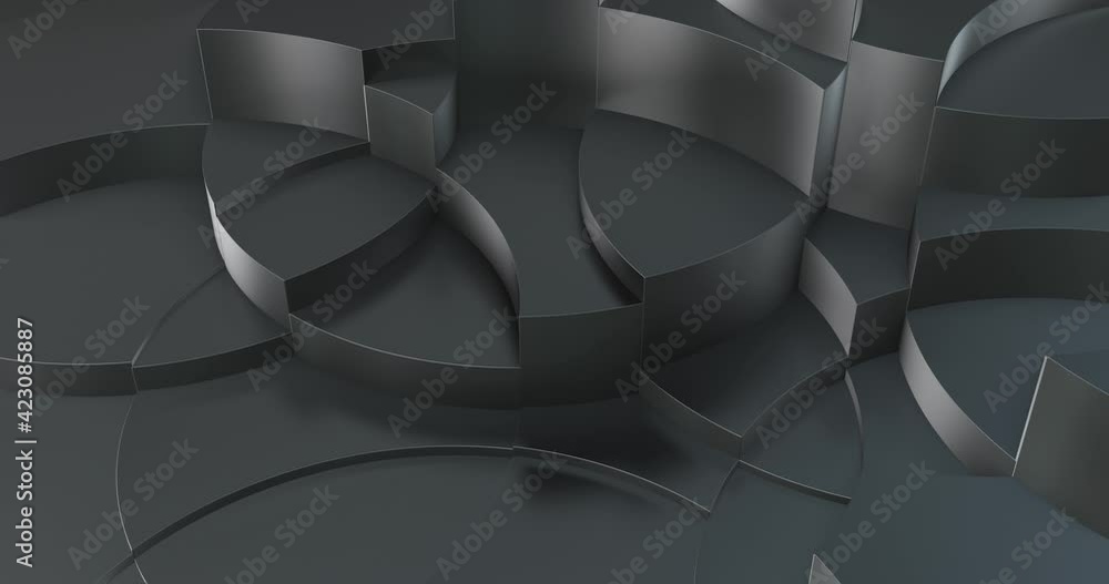 Poster abstract background with metal. curved elevated walls with smooth motion. metallic surface with refl