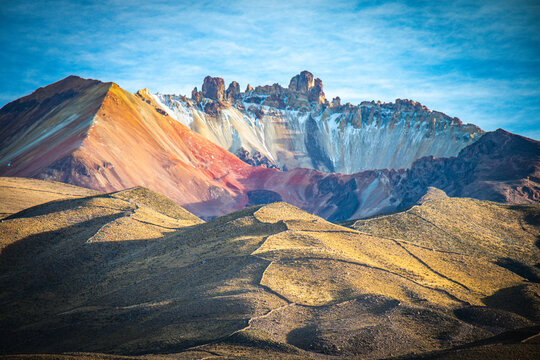 volcano tunupa, salar de uyuni, salt flats, bolivia