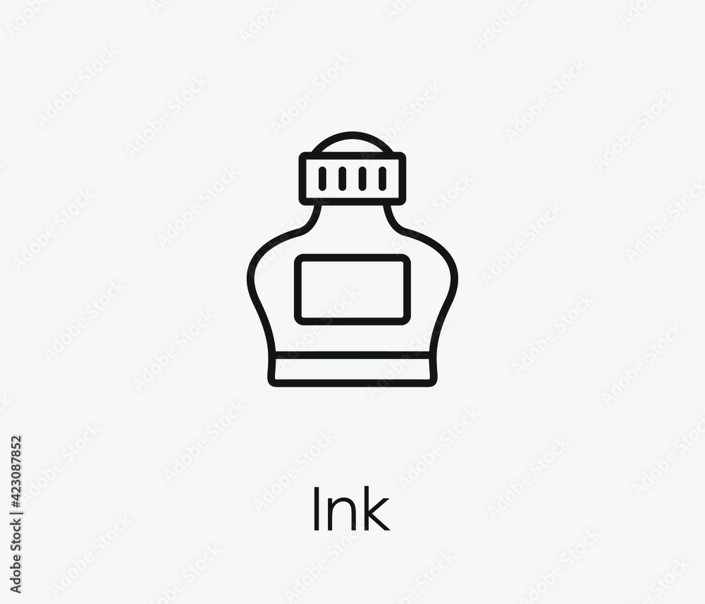 Poster ink vector icon. editable stroke. linear style sign for use on web design and mobile apps, logo. sym