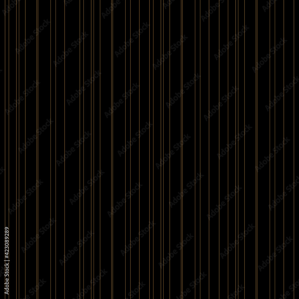 Poster abstract of vertical stripe of pattern. design straight lines gold on black backgroud. design print 