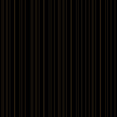 Abstract of vertical stripe of pattern. Design straight  lines gold on black backgroud. Design print for illustration, texture, wallpaper, background.