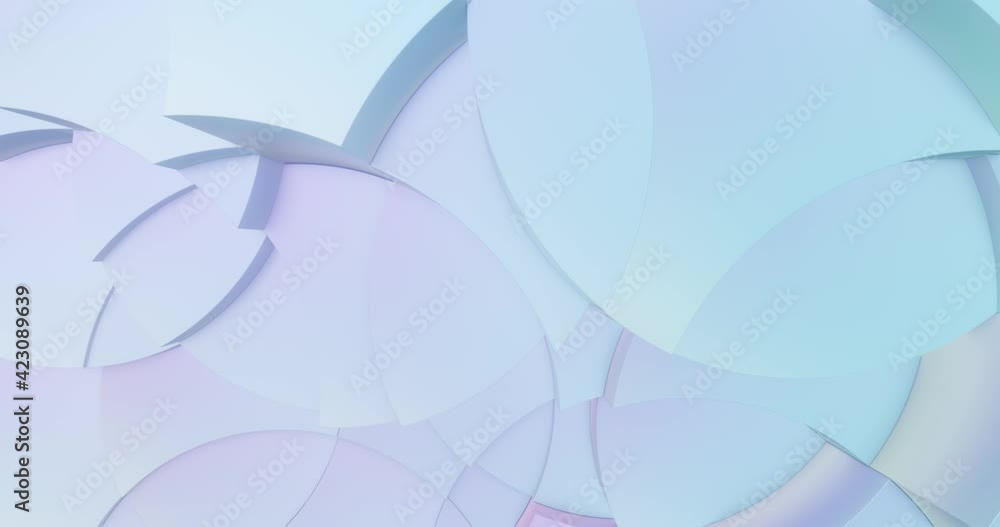 Poster circular shapes with pastel blue and smooth motion. abstract geometric background. perfect for text 