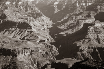 Fototapeta na wymiar Shadows at grand canyon national park