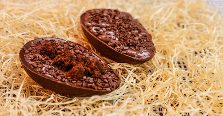 Chocolate Easter Eggs and Chocolate Bars with filling