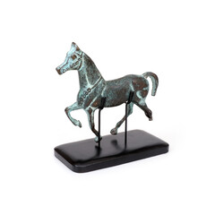 Vintage horse for interior decoration isolated on white background