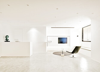 3d render of hospital clinic reception