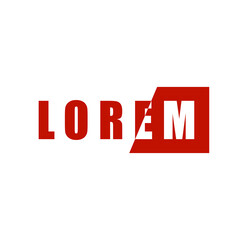 Lorem logo with color red