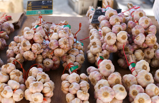 Garlic In A Small Town Market