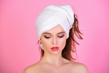 Beauty woman clean healthy skin natural make up spa concept. Beautiful tender girl. Cosmetology beauty and spa.