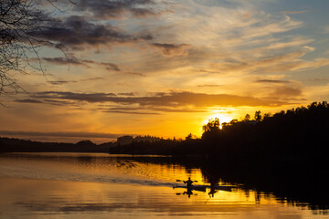 Fototapeta premium sunset on the river