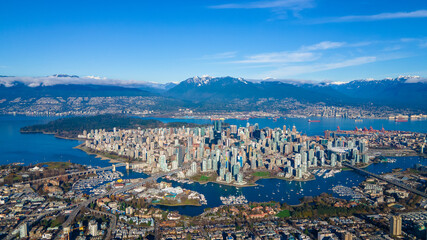 Naklejka premium Aerial View of Vancouver BC