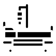 medical mobile wheelchair icon Vector Glyph Illustration