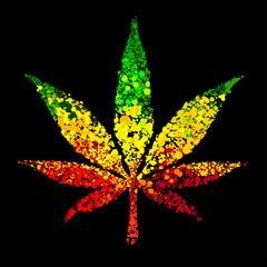 print Marijuana leaf