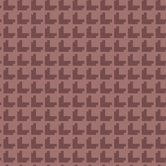 Subtle vector geometric seamless pattern. Abstract minimal texture with small squares, grid, lattice, mesh. Stylish modern geometrical background in brown color. Simple repeat design for print, fabric