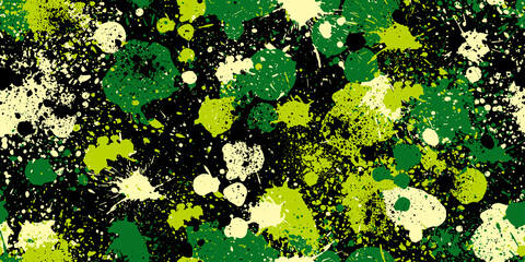 Splashed camouflage background. Seamless pattern.Vector. 飛び散った迷彩パターン © tabosan