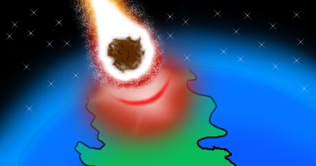 meteorito impactando la tierra © EdsonJavier