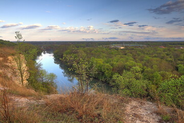 Fototapeta na wymiar Brazos River from Lovers Leap, Waco Texas