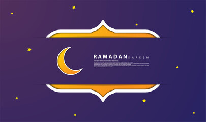 Obraz na płótnie Canvas Ramadan-themed design with paper cut style, suitable for ramadan-themed backgrounds, greeting cards, web, covers, templates, cards and etc.