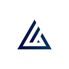 Triangle LIA letter logo design
