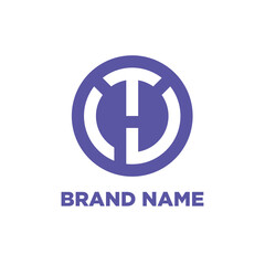 CTU letter inside circle shape logo design vector