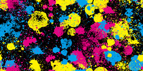 Splashed camouflage background. Seamless pattern.Vector. 飛び散った迷彩パターン © tabosan