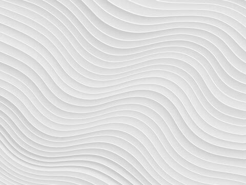 White curve wave pattern  White abstract 3d banner background