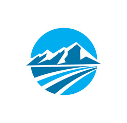 Fototapeta na wymiar Mountain Logo Vector Sign