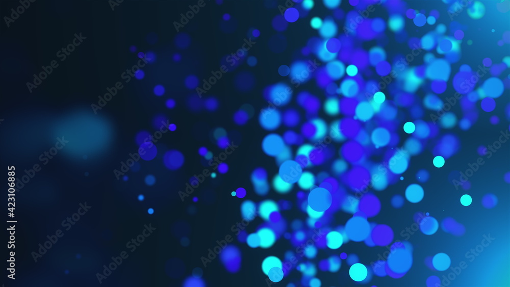 Poster shimmering stream rushing by curving 3d render line. dusty burst energy in outer fantasy space flyin