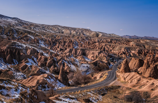 spectacular rocks formations of Devrent valley , Cappadocia, Turkey. February 2021