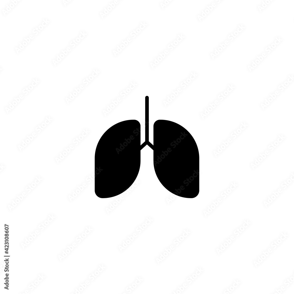 Poster lung icon vector for web, computer and mobile app