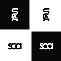 sca letter original monogram logo design set