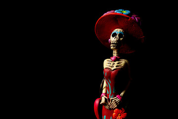 Traditional colorful Catrina mexican Handcraft (no author)