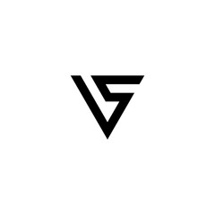 Business combination Monogram and triangle sign logo vector icon with Three LS letter